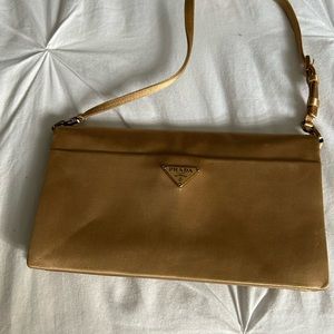 Prada gold fabric cocktail purse.